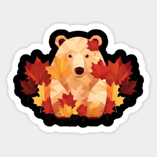 Bear with Maple leafs Canada Sticker